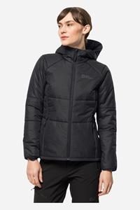 Jack Wolfskin Bergland Gevoerde Dames Hoodie Zwart