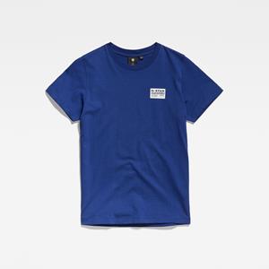G-Star RAW Kids T-Shirt Originals Patch - Midden blauw - jongens