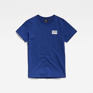 G-Star RAW Jongens T-Shirt Originals Patch - Midden blauw - jongens