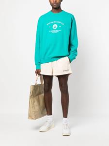 sporty&rich Sporty & Rich Sweater met logoprint - Blauw