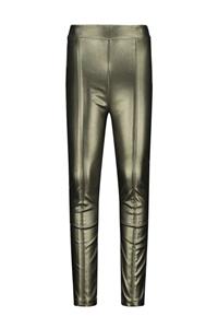 Like Flo Meisjes skinny broek nep leer - Army metallic