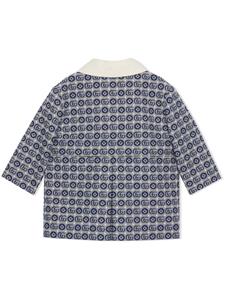guccikids Gucci Kids Jas met GG monogram-print - Blauw