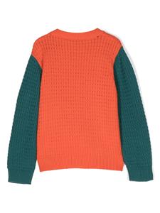 stellamccartneykids Stella McCartney Kids Trui met colourblocking - Oranje