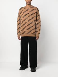 VETEMENTS Trui met logoprint - Bruin