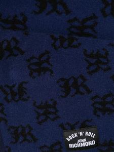 Intarsia sjaal - Blauw