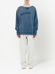 maisonmargiela Maison Margiela Sweater met logoprint van biologisch katoen - Blauw