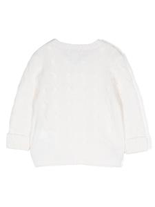 POLO RALPH LAUREN KIDS Kabelgebreid vest - Wit
