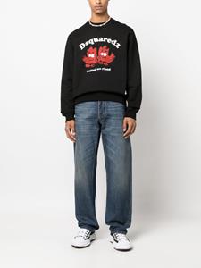 Dsquared2 Sweater met logoprint - Zwart