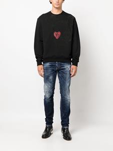 Dsquared2 Sweater met doodskopprint - Zwart