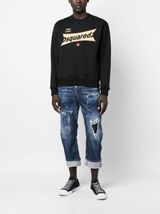 DSQUARED2 Sweater met logoprint - Zwart