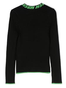 msgmkids MSGM Kids Intarsia trui - Zwart