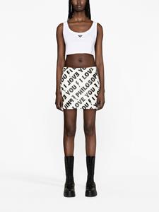 Philosophy Di Lorenzo Serafini Mini-rok met logoprint - Wit