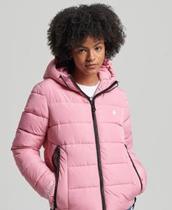 Superdry Female Spirit Sports Pufferjas met Capuchon Roze