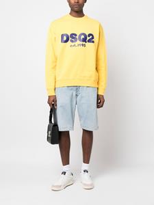 Sweater met logoprint - Geel