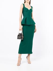 Herve L. Leroux High waist maxi-rok - Groen