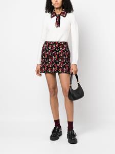Barrie Mini-rok met bloemenprint - Zwart