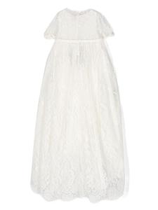 dolce&gabbanakids Dolce & Gabbana Kids Jurk verfraaid met kant - Wit