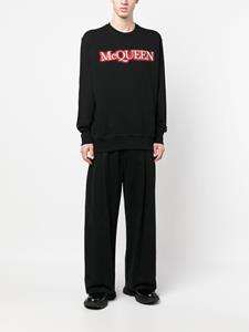 alexandermcqueen Alexander McQueen Sweater met logoprint - Zwart