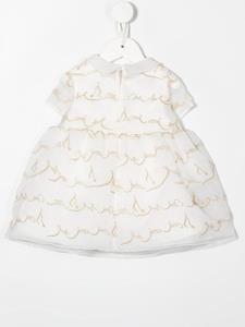 mimisol Mi Mi Sol Jurk met geborduurd logo - Beige
