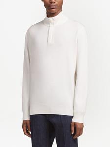 Zegna Trui met halve rits - Wit