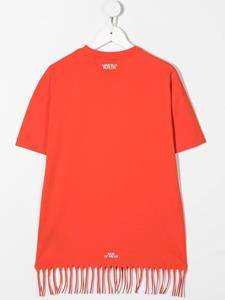 marceloburloncountyofmilankids Marcelo Burlon County Of Milan Kids T-shirt met verenprint - Rood