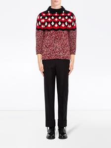 Prada Trui met jacquard - Rood