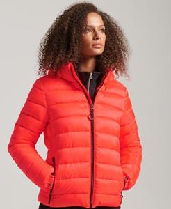 Superdry Vrouwen Klassieke Pufferjas met Capuchon Crème