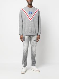 Dsquared2 logo-embroidered cotton sweatshirt - Grijs