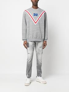DSQUARED2 logo-embroidered cotton sweatshirt - Grijs