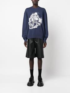 alexandermcqueen Alexander McQueen Trui met doodskop jacquard - Blauw