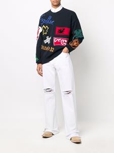 DSQUARED2 Sweater met logopatch - Blauw