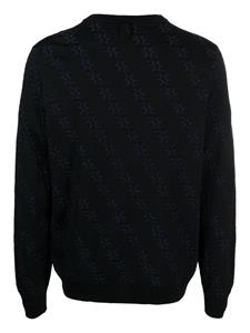 Billionaire Trui met monogram jacquard - Zwart