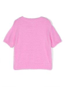 Top met ronde hals - Roze