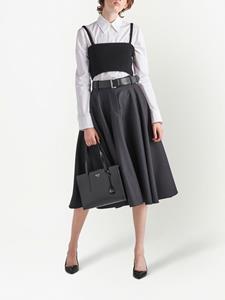 Prada Gabardine wollen midi-rok - Grijs
