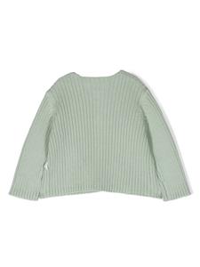 TEDDY & MINOU Vest met geribbelde afwerking - Groen