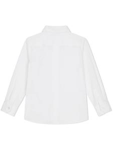 dolce&gabbanakids Dolce & Gabbana Kids Popeline shirt met logolabel - Wit