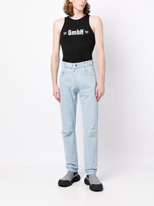 GmbH Tanktop met logoprint - Zwart