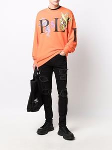 philippplein Philipp Plein Sweater met print - Oranje