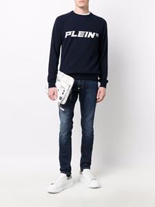 philippplein Philipp Plein Trui met logoprint - Blauw
