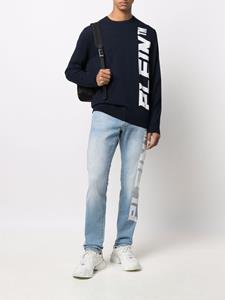 philippplein Philipp Plein Trui met logoprint - Blauw