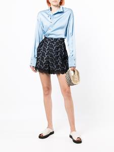 dicekayek Dice Kayek Mini-rok met bloemenkant - Blauw