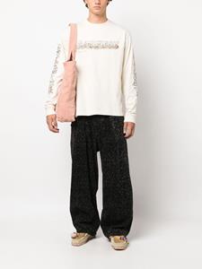 STORY mfg. Sweater met logoprint - Beige