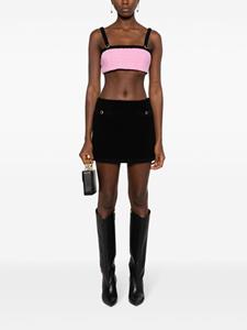 alessandrarich Alessandra Rich Bouclé mini-rok - Zwart