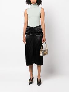 Lanvin Midi-jurk met gesmockte taille - Zwart