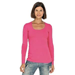 Lemon & Soda Fuchsia damesshirt lange mouw -