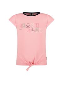 B.Nosy Meisjes t-shirt met knoop - Punch roze