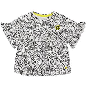 Quapi Meisjes t-shirt - Meri - AOP zwart zebra