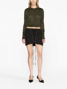alessandrarich Alessandra Rich Mini-rok met veters - Zwart