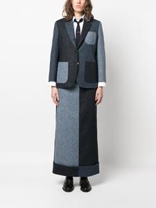 Tweed maxi-rok - Blauw