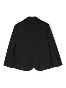 virging wool blend tuxedo blazer - Zwart